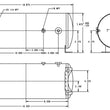 Load image into Gallery viewer, Ridetech Air Tank 3 Gallon Aluminum w/ 2- 1/4in Ports and 1- 1/8in Port - Side View