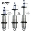 Load image into Gallery viewer, Ridetech Anodized HQ Coilover Shock Single Adjustable 2.9in Stroke / 2in Stud Mount - Single - Side View