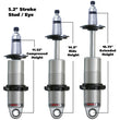 Load image into Gallery viewer, Ridetech Anodized HQ Coilover Shock Single Adjustable 5.2in Stroke / 2in Stud Mount - Single - Side View
