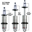 Load image into Gallery viewer, Ridetech Anodized HQ Coilover Shock Single Adjustable 6.3in Stroke / 2in Stud Mount - Single - Side View