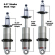 Load image into Gallery viewer, Ridetech Anodized HQ Coilover Shock Single Adjustable 6.9in Stroke / 2in Stud Mount - Single - Side View