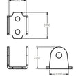 Load image into Gallery viewer, Ridetech Bolt-On Panhard Bar Frame Bracket Black Powdercoat - Side View