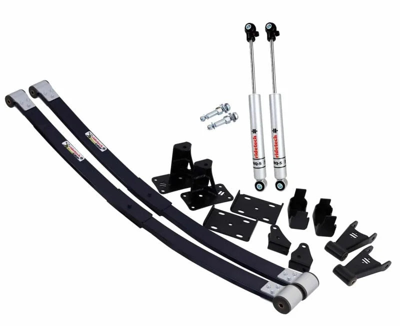 Ridetech Composite Leaf Springs w/ RQ-S Shocks - 6in Drop