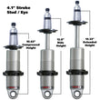 Load image into Gallery viewer, Ridetech HQ Series CoilOver Shock 4.1in Travel 2.5in Upper/Lower Bearing Mounts 10.5in/14.6in - Side View