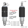 Load image into Gallery viewer, Ridetech HQ Series Rear ShockWaves 5in Travel 4in dia Rolling Sleeve .625 Bearing/.625 Bearing - Detail View