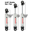 Load image into Gallery viewer, Ridetech HQ Series Shock Absorber Single Adjustable 6.65in Stroke Eye/Eye Mounting 12.15in x 18.8in - Side View