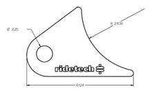 Load image into Gallery viewer, Ridetech Large Rear Axle Tab for Tri Link No Powdercoat - Side View