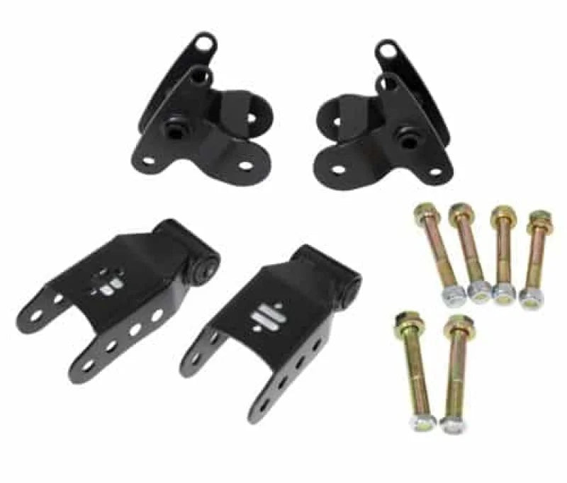 Ridetech Leaf Spring Bracket Kit - Rear fits 2015-2025 Ford F-150 - Side View