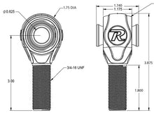 Load image into Gallery viewer, Ridetech R-Joint Rod End with 3/4in-16 Right Hand Thread - Detail View