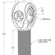 Load image into Gallery viewer, Ridetech R-Joint XL Rod End with 1in-14 Left Hand Thread - Side View