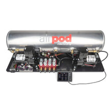 Load image into Gallery viewer, Ridetech RidePro E5 Air Ride Suspension Control System 5 Gallon Dual Compressor AirPod 1/4in Valves - Side View