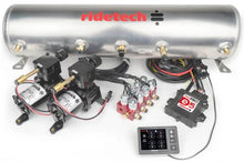 Load image into Gallery viewer, Ridetech RidePro E5 Air Ride Suspension Control System 5 Gallon Dual Compressor 1/4in Valves - Main Product View