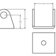 Load image into Gallery viewer, Ridetech Rod End Bracket 1-3/4 Wide - Side View