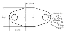 Load image into Gallery viewer, Ridetech Rod End Bracket .87 Wide - Side View