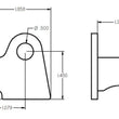 Load image into Gallery viewer, Ridetech Shock Bracket for 1.5in Bridge - Side View
