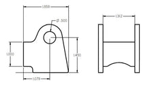 Load image into Gallery viewer, Ridetech Shock Bracket for 1.5in Bridge - Side View