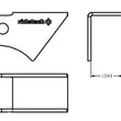 Load image into Gallery viewer, Ridetech Tri Link Frame Rod End Bracket 1-3/4in Wide - Side View