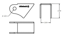 Load image into Gallery viewer, Ridetech Tri Link Frame Rod End Bracket 1-3/4in Wide - Side View