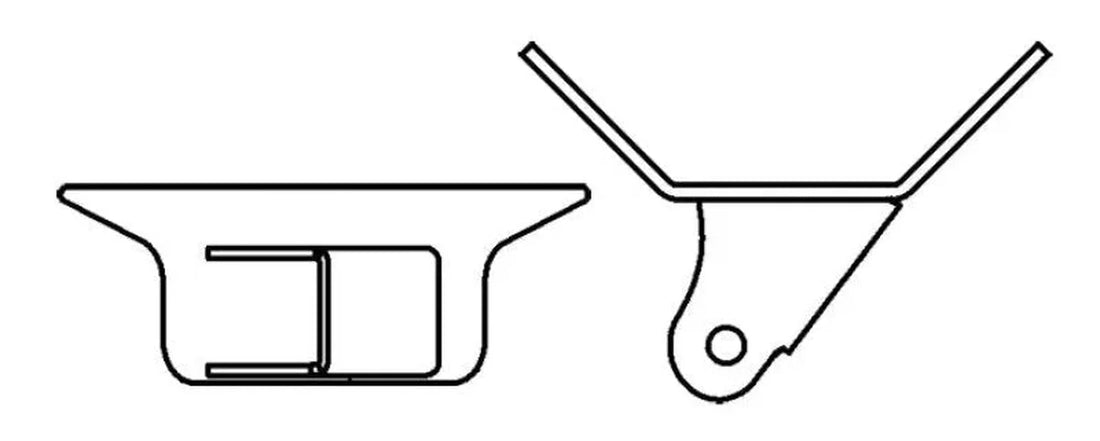 Ridetech Tri Link Wing Bracket Assembly Right - Side View