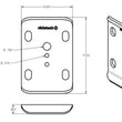 Load image into Gallery viewer, Ridetech U-Bolt Plate for 3in Axle Tube - Side View
