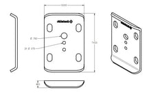 Load image into Gallery viewer, Ridetech U-Bolt Plate for 3in Axle Tube - Side View