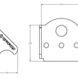 Load image into Gallery viewer, Ridetech Upper Ridetech Bolt-On 4 Link Bridge Mount - Side View