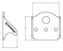 Load image into Gallery viewer, Ridetech Upper Ridetech Bolt-On 4 Link Bridge Mount - Side View