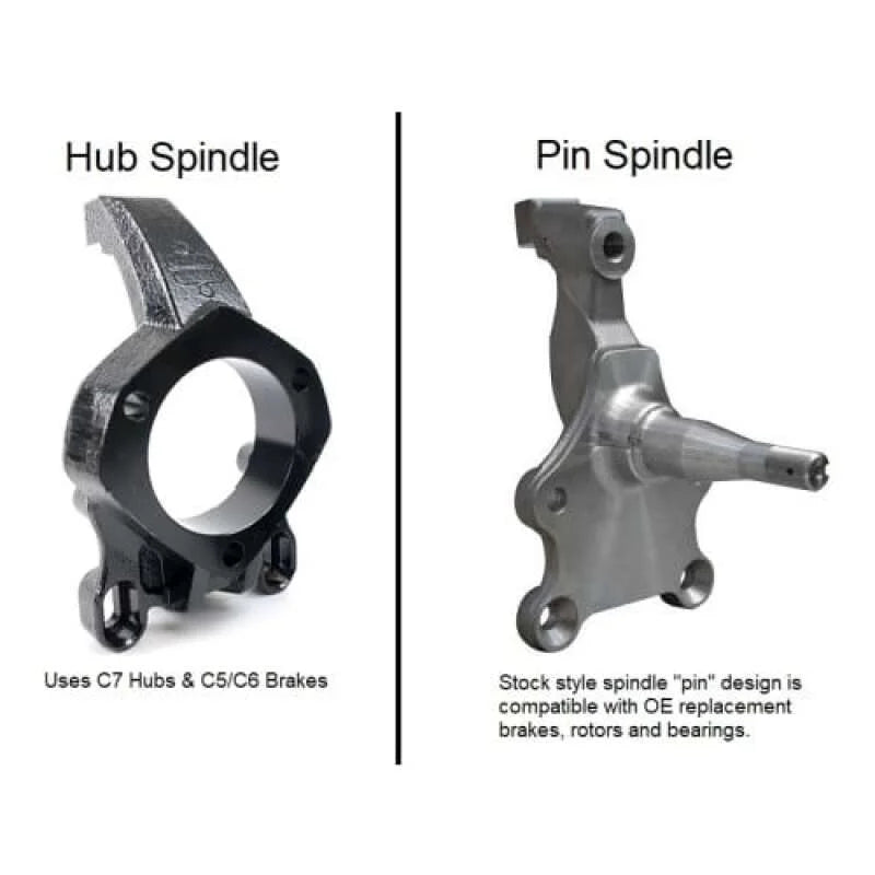 Ridetech w/ Hub Spindle & Narrowed Width (57.25in) Momentum Chassis fits 1964-1967 Chevrolet Chevelle - Installation View