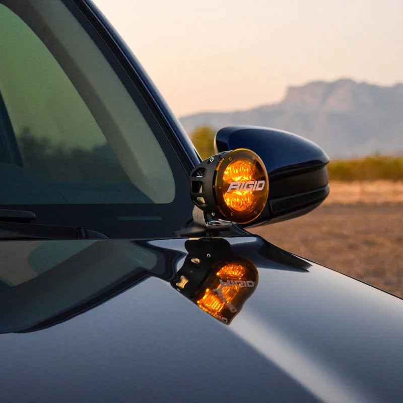 Rigid Industries 10-20 Toyota 4Runner A-Pillar Light Kit w/4in. 360-Series Drive - Installation View
