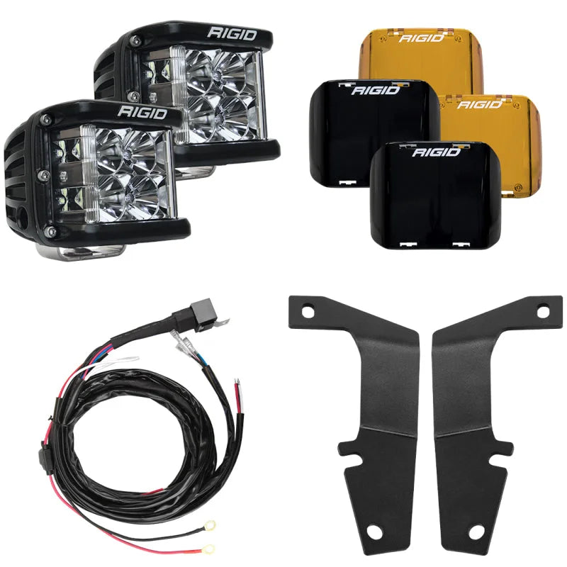 Rigid Industries 10-20 Toyota 4Runner A-Pillar Light Kit w/D-SS Flood - Main Product View