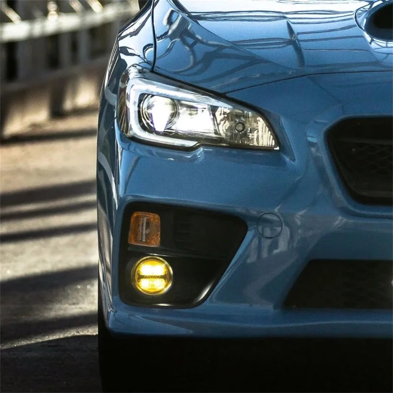 Rigid Industries 12-18 Subaru BRZ / 12+ WRX STI s360-Series 4in LED SAE J583 Fog Light kit - Yellow - Back View