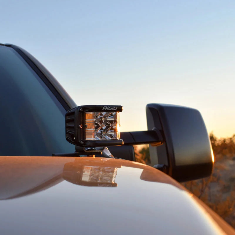 Rigid Industries 14-20 Toyota Tundra A-Pillar Mount (Fits 360-Series, D-Series, D-SS) - Installation View
