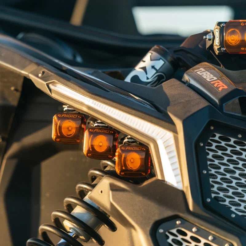 Rigid Industries 2017+ Can-Am Maveric X3 Revolve Headlight Kit - Back View