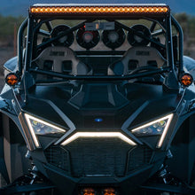 Load image into Gallery viewer, Rigid Industries 2017+ Polaris Pro R/Turbo R Revolve Amber PRO A-Pillar Light Kit - Installation View