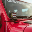 Load image into Gallery viewer, Rigid Industries 2018 Jeep JL - A-Pillar Mount Kit - Mounts Set of D / D-SS / SR-M / Ignite Series - Installation View
