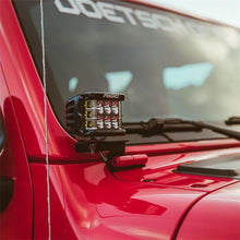 Load image into Gallery viewer, Rigid Industries 2018 Jeep JL - A-Pillar Mount Kit - Mounts Set of D / D-SS / SR-M / Ignite Series - Installation View