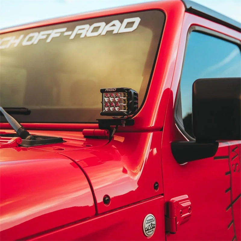 Rigid Industries 2018 Jeep JL - A-Pillar Mount Kit - Mounts Set of D / D-SS / SR-M / Ignite Series - Additional View 5