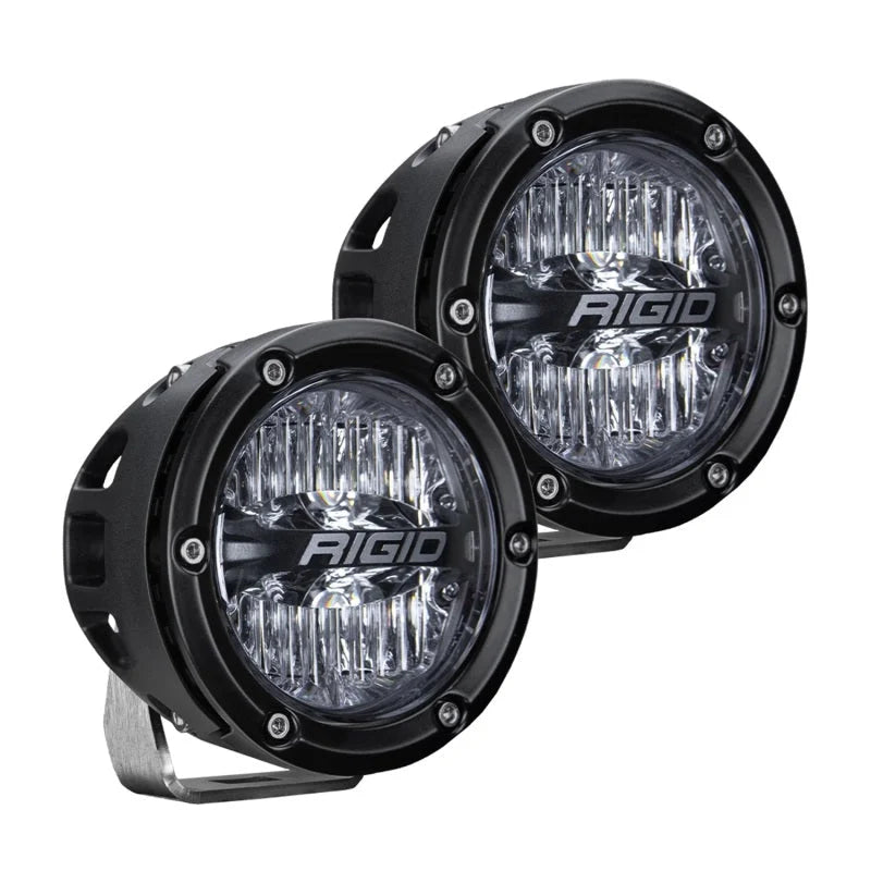 Rigid Industries 2021 Ford Bronco A-Pillar Light Mount Kit (Incl. 4In 360-Series Drive) - Back View
