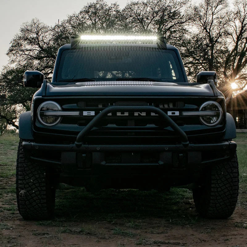 Rigid Industries 2021 Ford Bronco Roof Rack Light Kit (Incl. SR spot/flood Combo Bar) - Back View