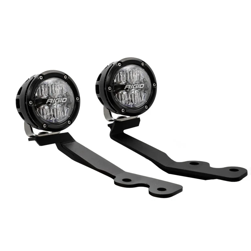 Rigid Industries 2022+ Toyota Tundra 4in. 360-Series A-Pillar Lighting Kit - Installation View