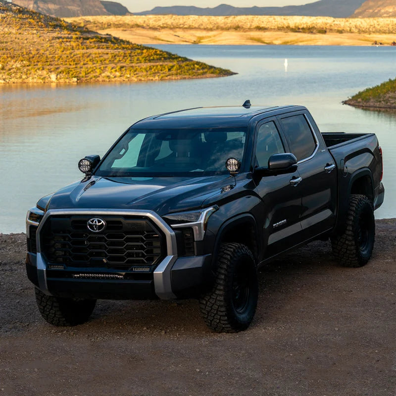 Rigid Industries 2022+ Toyota Tundra 6in. 360-Series A-Pillar Lighting Kit - Installation View