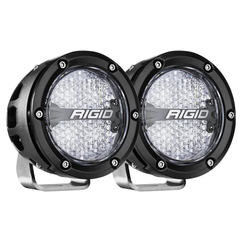 Rigid Industries 360-Series 4in LED Off-Road Diffused Beam - RGBW Backlight (Pair) - Main Product View
