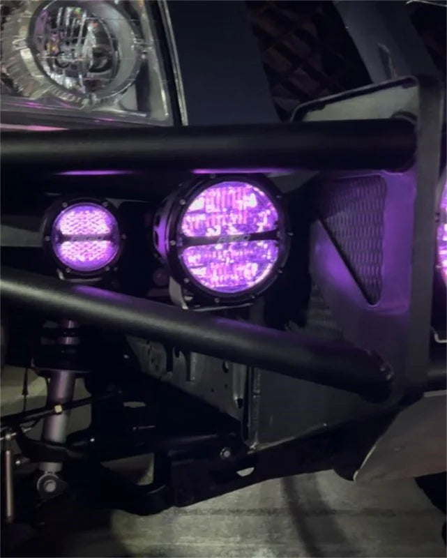 Rigid Industries 360-Series 4in LED Off-Road Diffused Beam - RGBW Backlight (Pair) - Side View