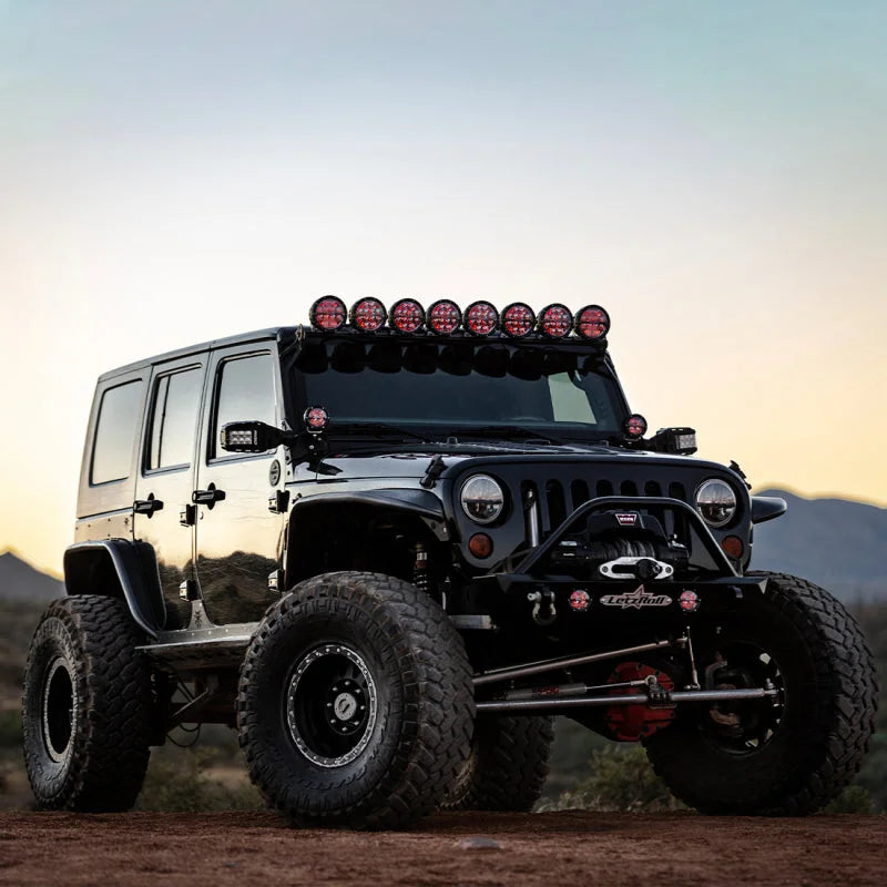 Rigid Industries 360-Series 4in LED Off-Road Drive Beam - Red Backlight (Pair) - Side View