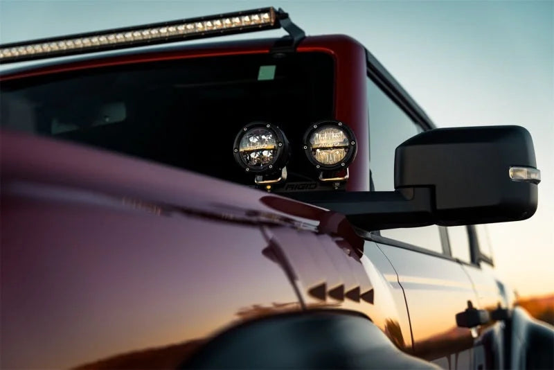 Rigid Industries 360-Series 4in LED Off-Road Spot Beam - RGBW (Pair) - Back View