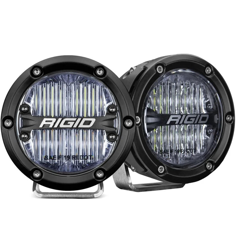 Rigid Industries 360-Series 4in LED SAE J583 Fog Light - White (Pair) - Main Product View