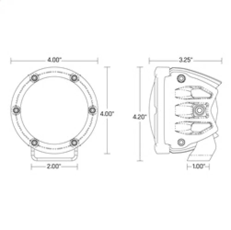 Rigid Industries 360-Series 4in LED SAE J583 Fog Light - White (Pair) - Additional View 5