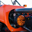 Load image into Gallery viewer, Rigid Industries 360-Series 6in SAE Fog w/ Amber PRO Lens - White (Pair) - Side View