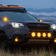 Load image into Gallery viewer, Rigid Industries 360-Series 6in SAE Fog w/ Amber PRO Lens - White (Pair) - Back View