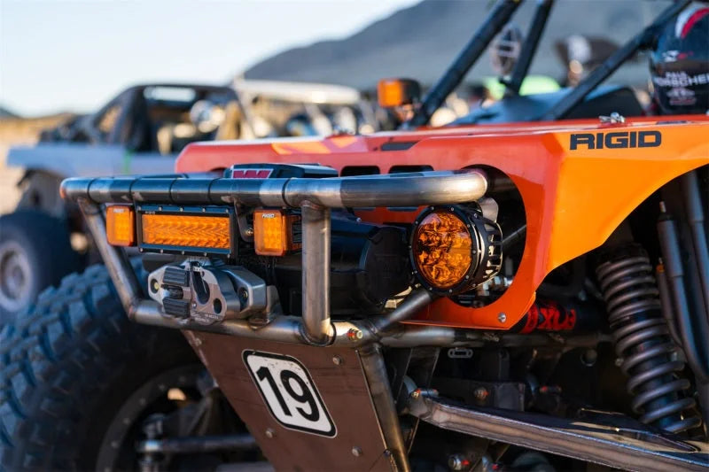 Rigid Industries 360-Series 6in SAE Fog w/ Amber PRO Lens - White (Pair) - Installation View